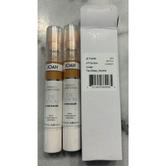 Joah Perfect Complexion Eye Serum Concealer TN045 Tan Deep with Neutral Lot of 2 - Picture 1 of 2